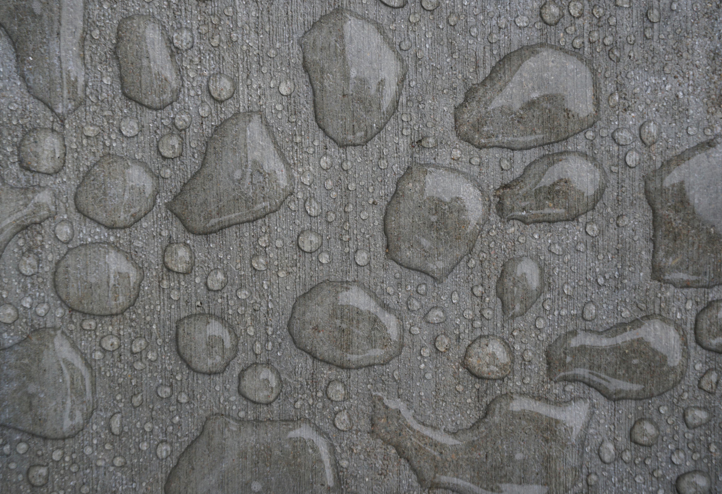 Beading Water on Concrete